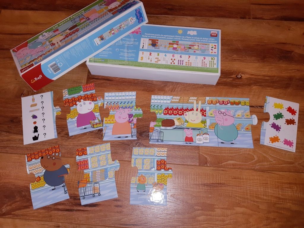 Duze Puzzle Trefl edukacyjne Świnka Peppa wiek 2 lata +