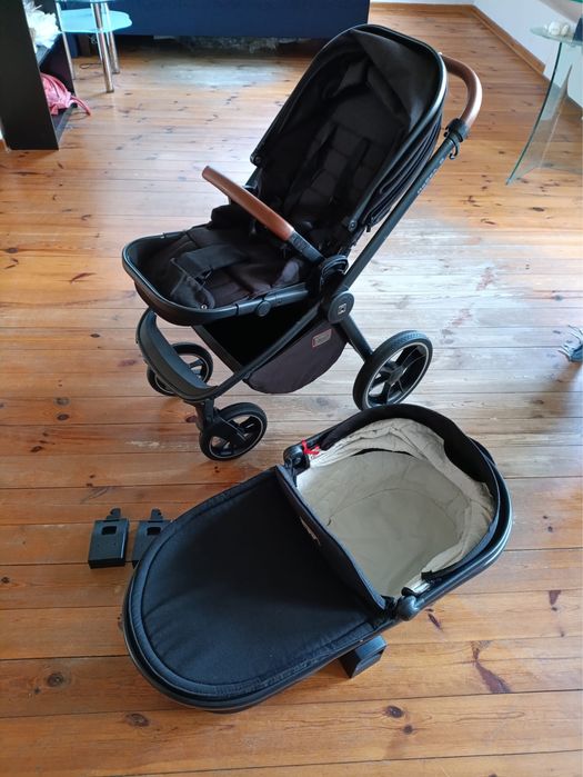 Wózek Moon Resea S czarny. Gondola i spacerowka