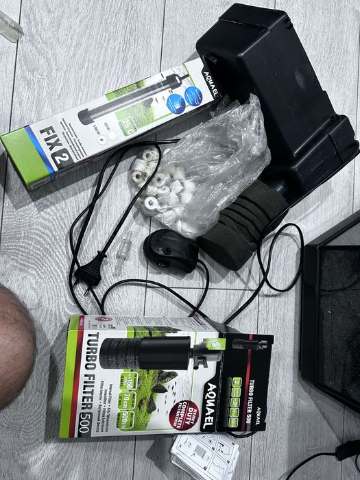 Aquael akwarium 60l szesciokątne grzałka filtr akcesoria