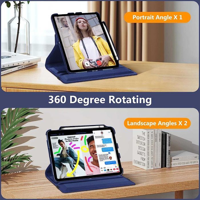 Fintie iPad 10.9'' Air 4 Air 5 2022 etui obrotowe 360 uchwyt stojak