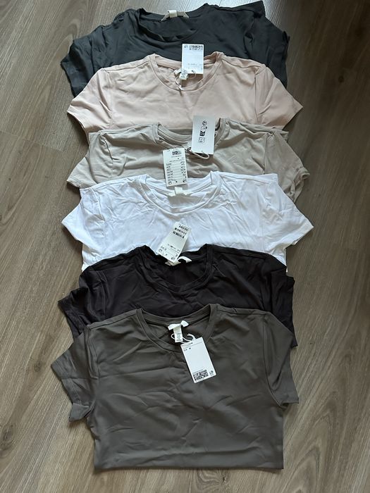 H&m футболка xs,s,m,l,xl різні кольори в стилі skims