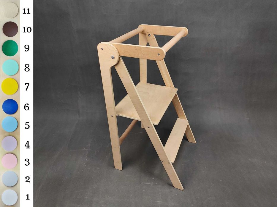 Дитяча складна вежа-помічник Монтессорі.Башня Монтессори