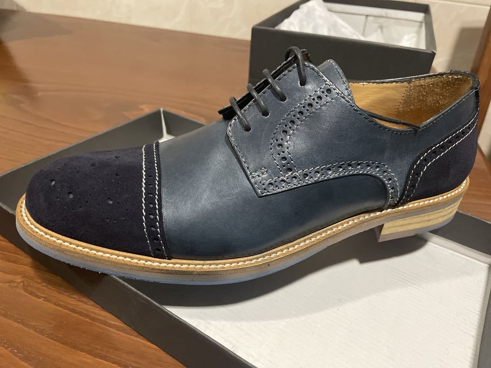 Sapato clássico homem - azul (2 tons)
