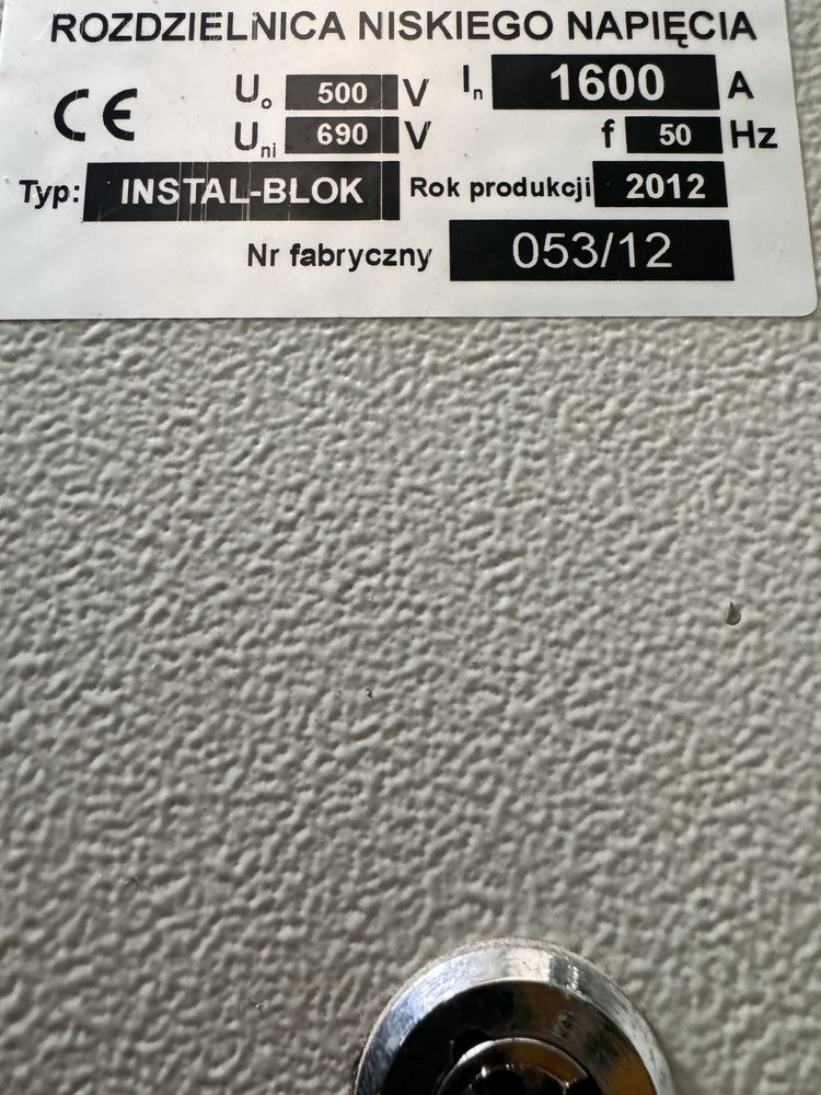 Rozdzielnica niskiego napięcia 1600A 690V Instal-Blok