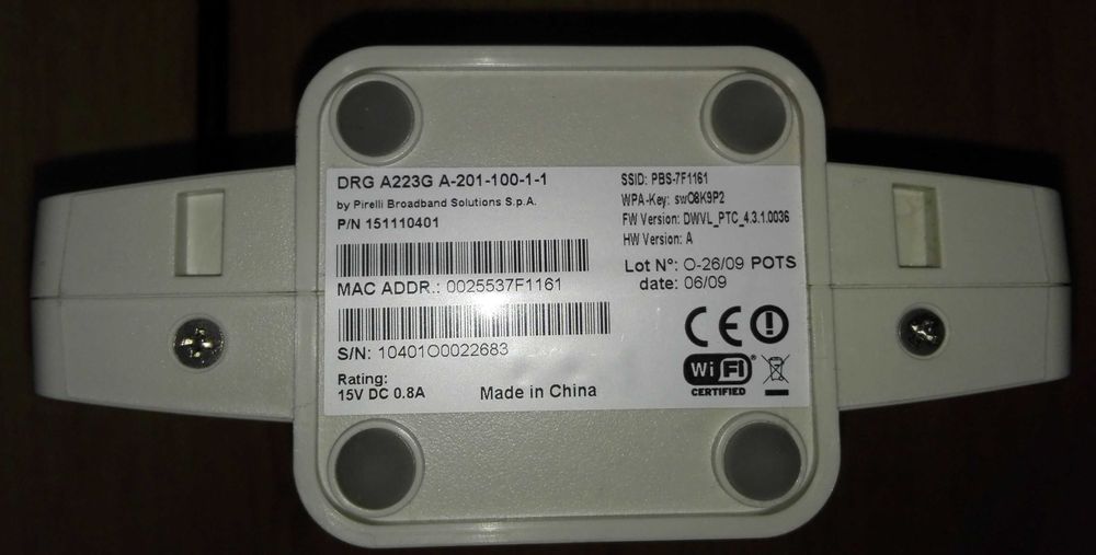 Router Pirelli_DRG_A223G (06/2008)