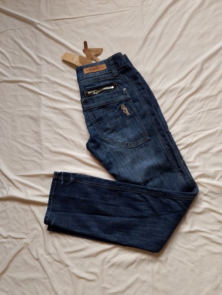 Biodrówki jeans y2k nowe z metkami S M