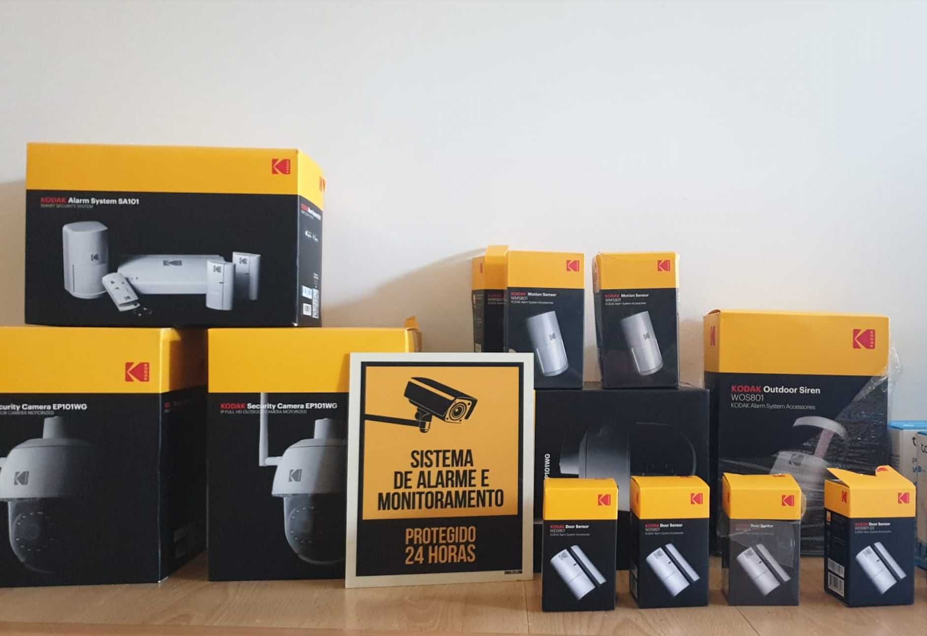 Sistema Alarme Kodak Complet (câmeras+sensor porta+movimento) na caixa