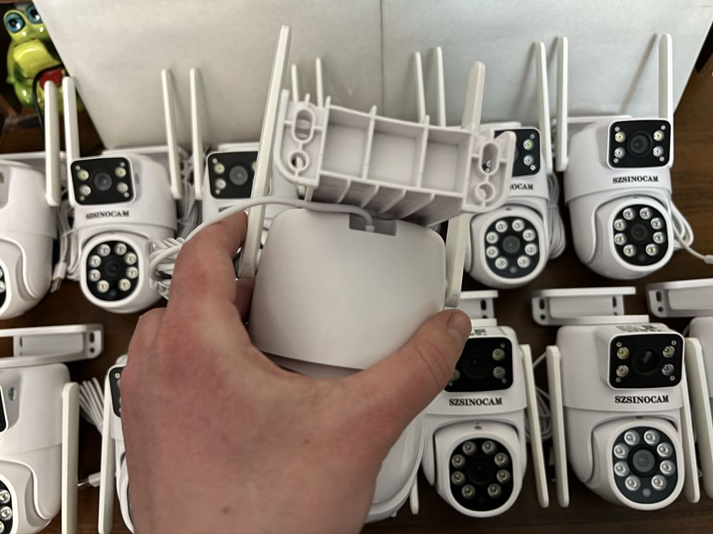 Вулична подвійна IP66 12мп Wi-Fi камера відеоспостереження szsinocam