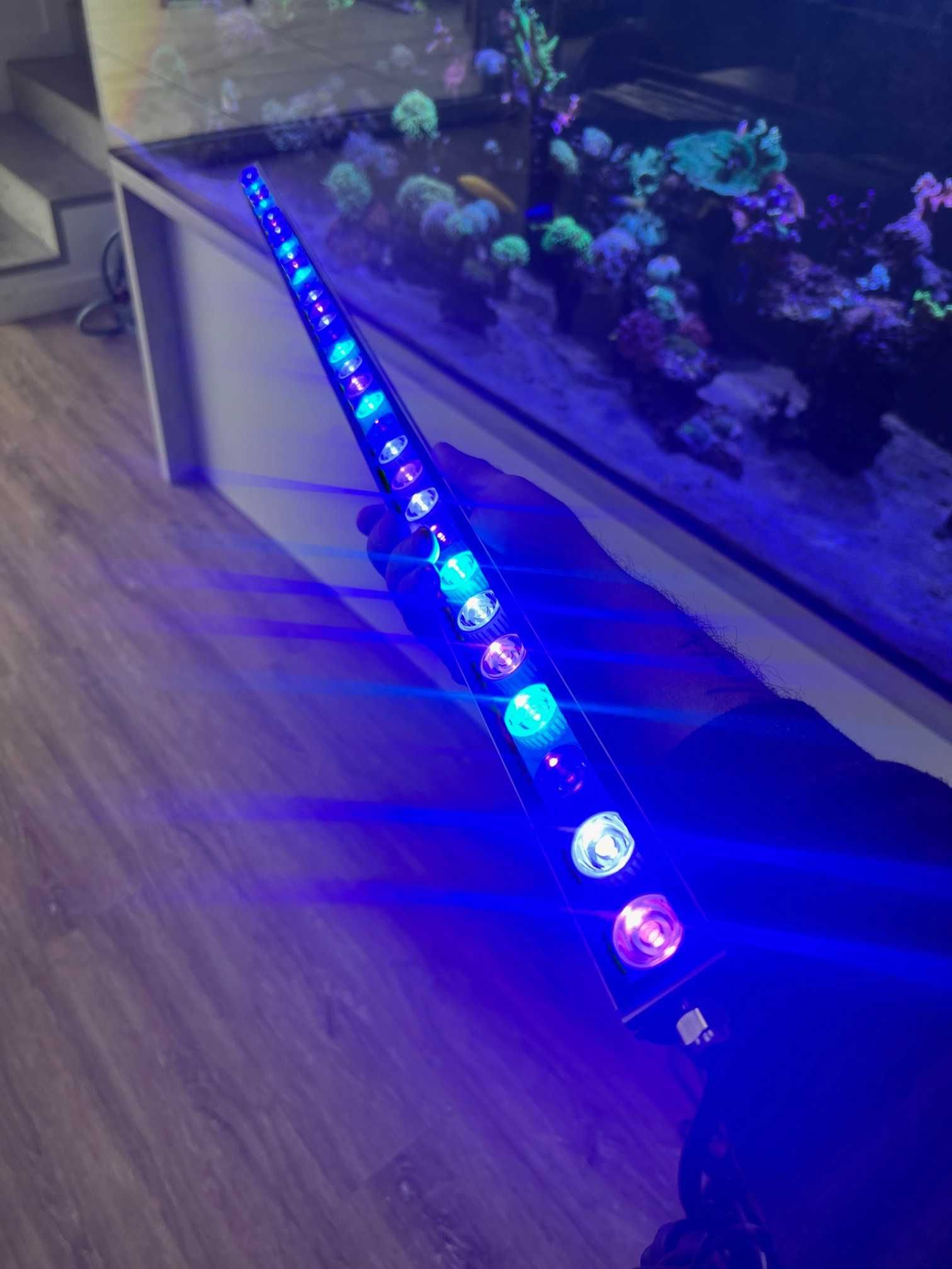 Led Bar do Akwarium Morskiego Belka UV Blue + Ściemniacz i Timer 115cm