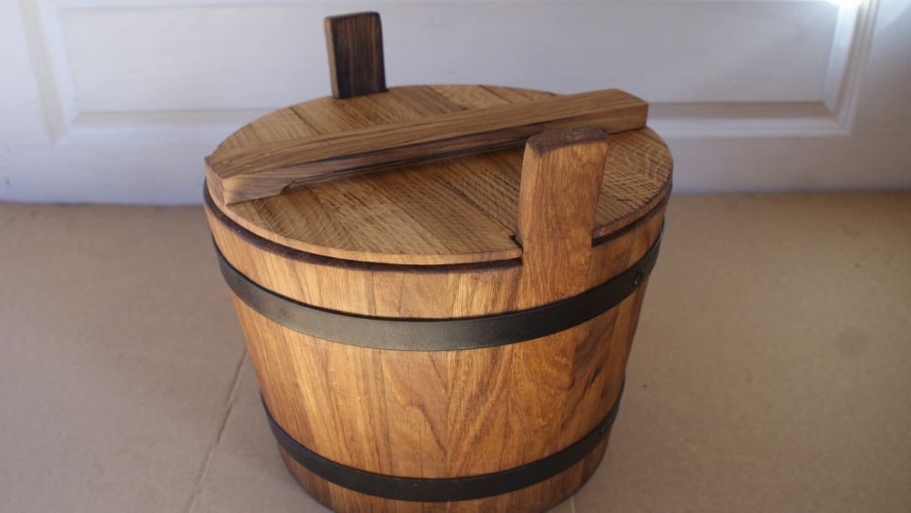 Faska dzieżka ceber dębowy poj. 10L. Wyrób Bednardki