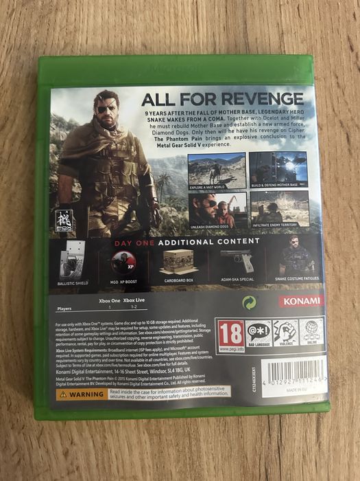 Metal gear solid 5 the phantom pain xbox one
