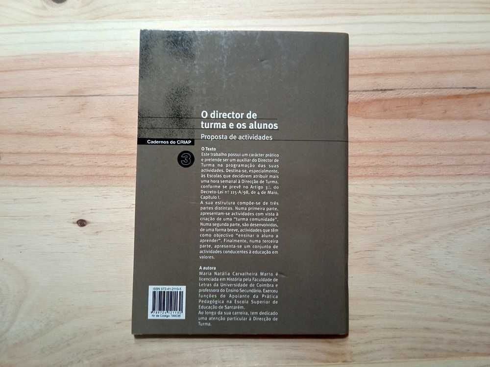Livro "O Director De Turma e Os Alunos" de Maria Natália Marto