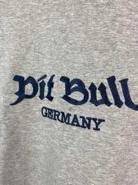 Koszulka Pit bull szara haft logo Vintage y2k drill  streetwear gang