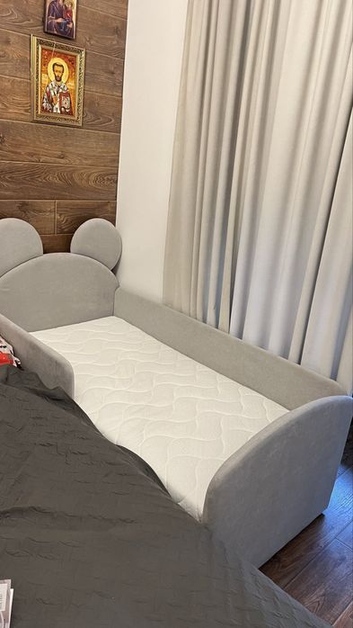 ліжко дитяче 80/160. Ліжко підліткове . Мʼяке ліжко для дитини