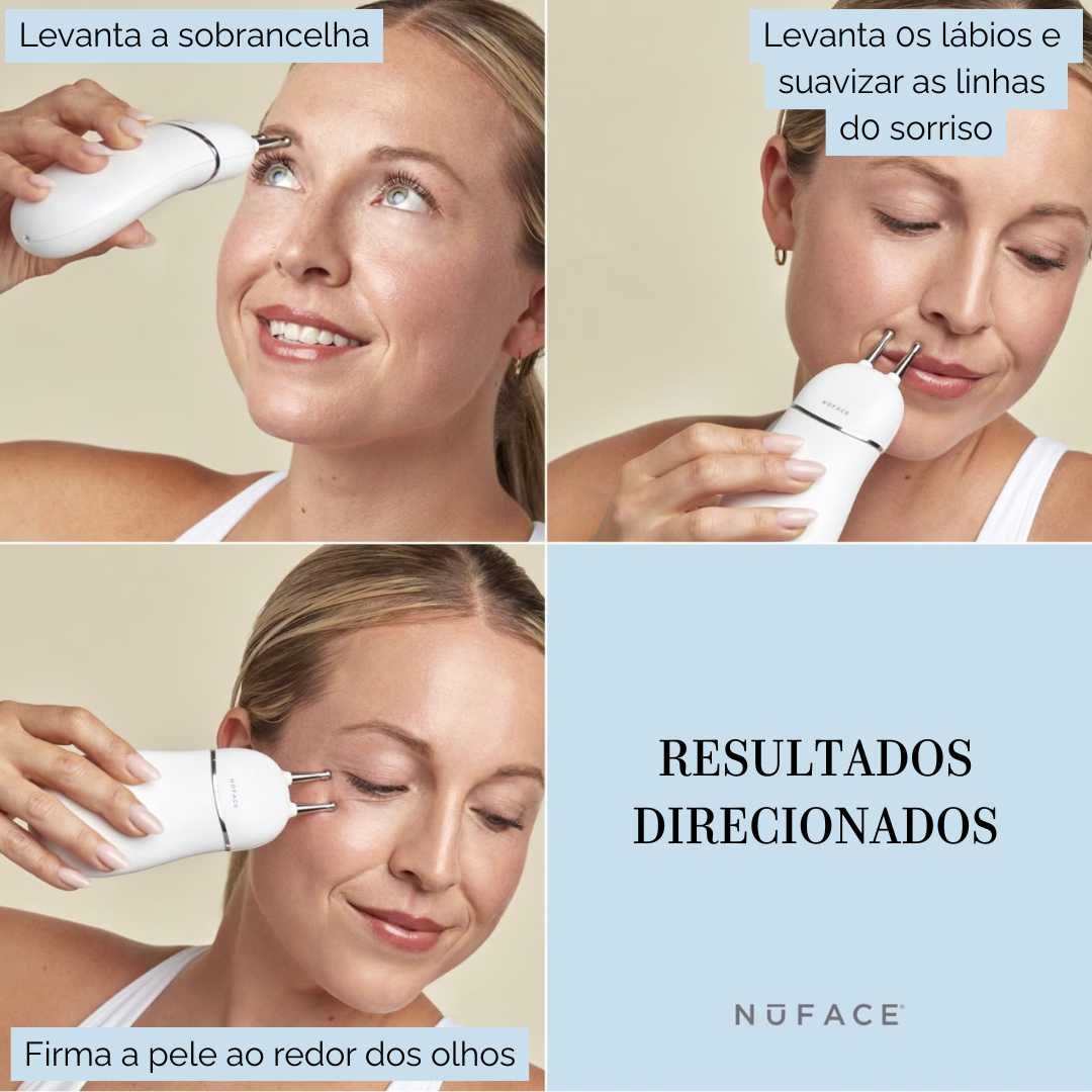 NuFACE Trinity+ com aplicador para lábios e sobrancelhas