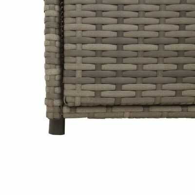 Szafka ogrodowa, szara, 55x55x111 cm, polirattan