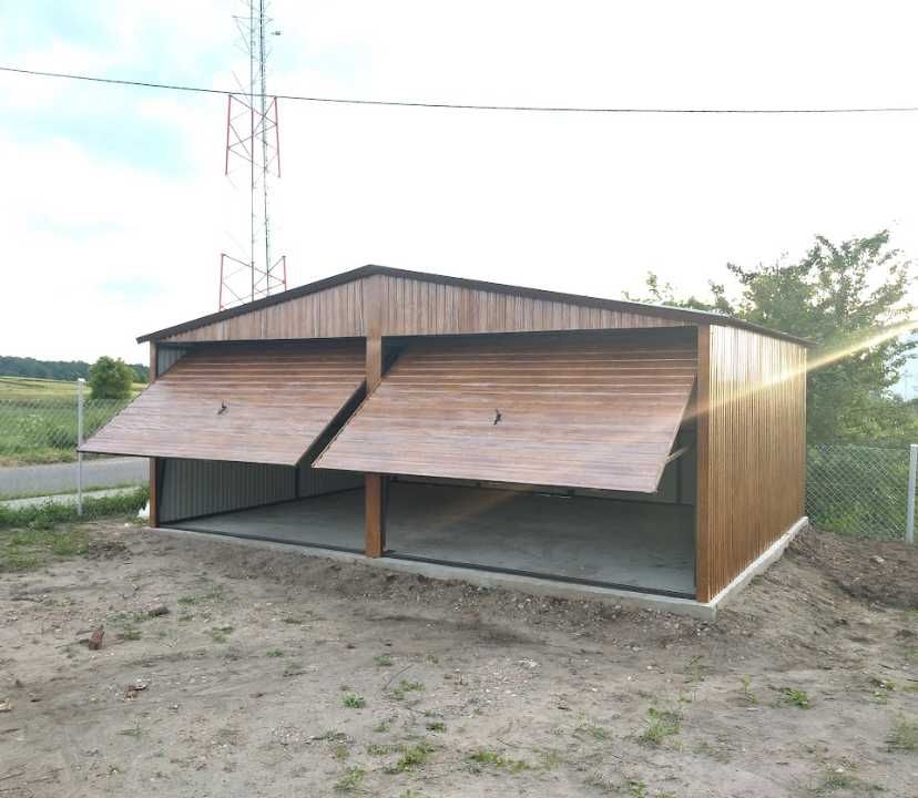 Garaż blaszany,6x5 blaszak podwójny,garaż blaszany drewnopodobny,raty