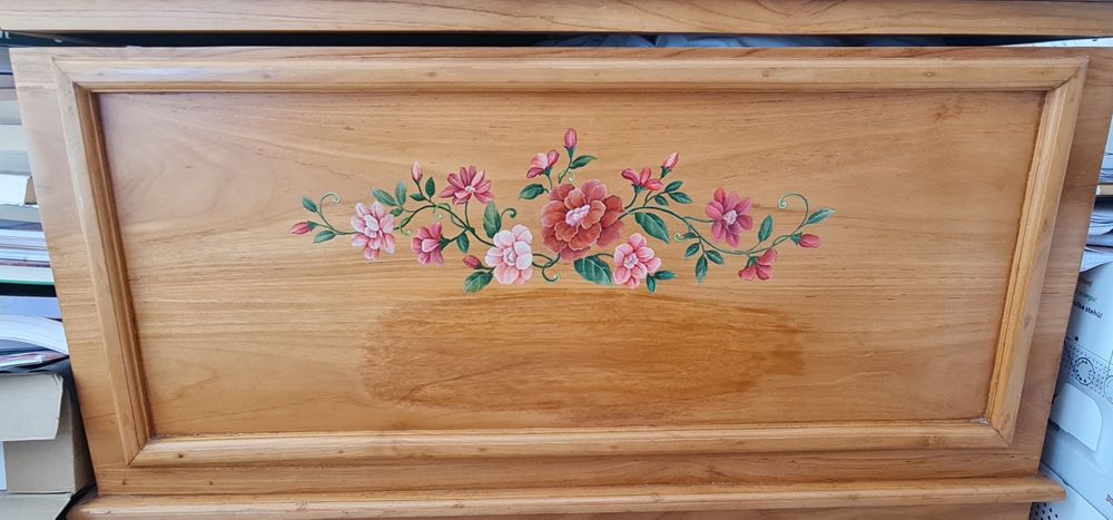 Duża drewniana skrzynia, kufer do sypialni czy na taras. Super stan