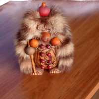 Vintage Drewniany szwedzki Troll – figurka kolekcjonerska