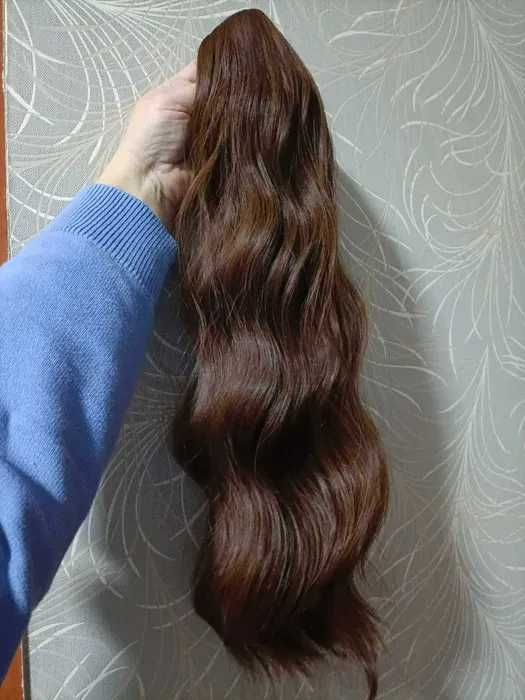 Kucyk kitek doczepiane włosy przedłużone 50 cm na klamrę pięknie wyko