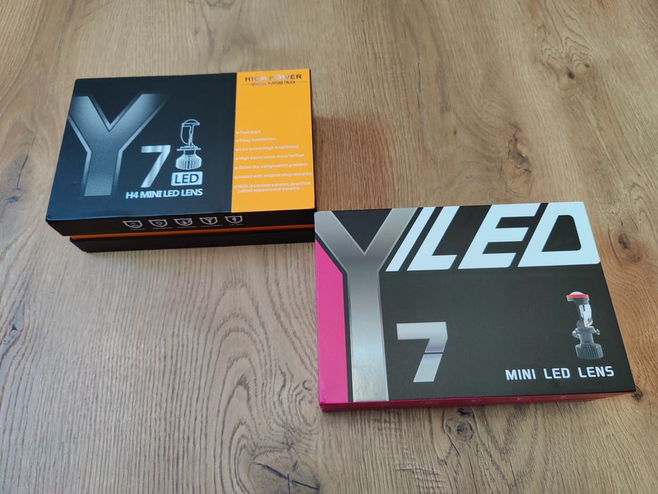 Светодиодные Мини Линзы Y7D H4 new Bi led 12-24в Цена за Комплект 2шт