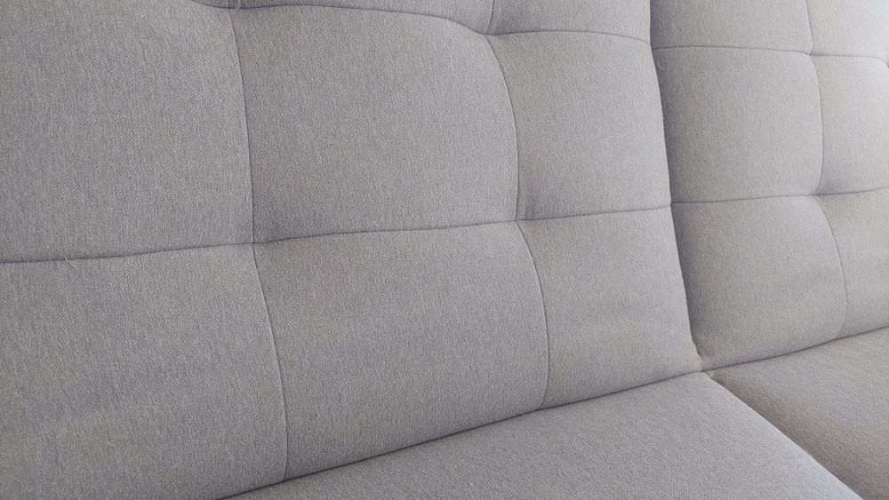 Narożnik sofa z funkcją spania, duzy pojemnik na posciel, nowoczesny