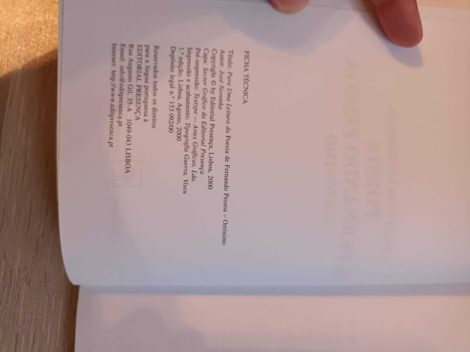 Livros sobre obra de Fernando Pessoa