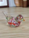 Szklana Figurka Ptaszek - Styl Murano Vintage
