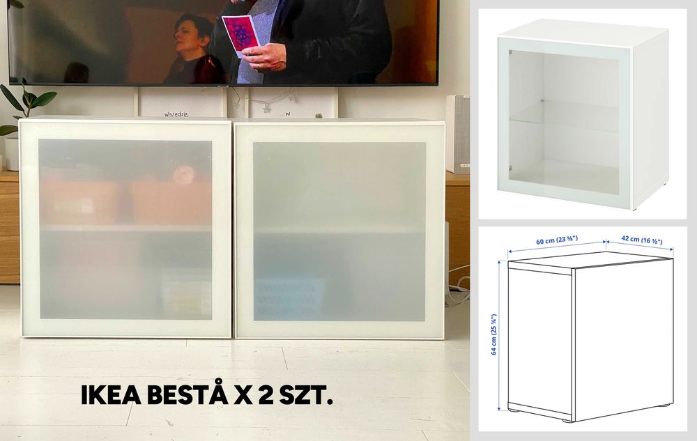 szafka witryna IKEA BESTÅ 2 sztuki