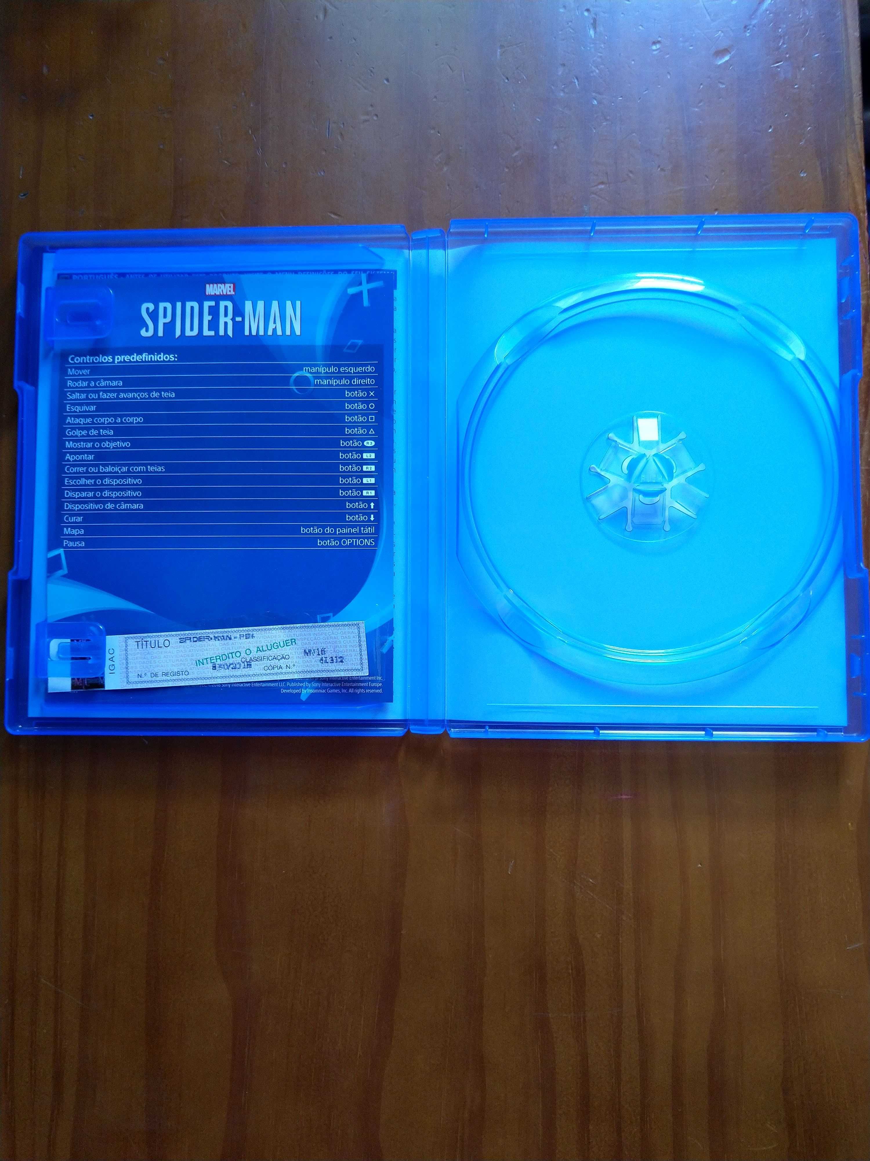 Caixa de jogo Spiderman PS4 (vazia)
