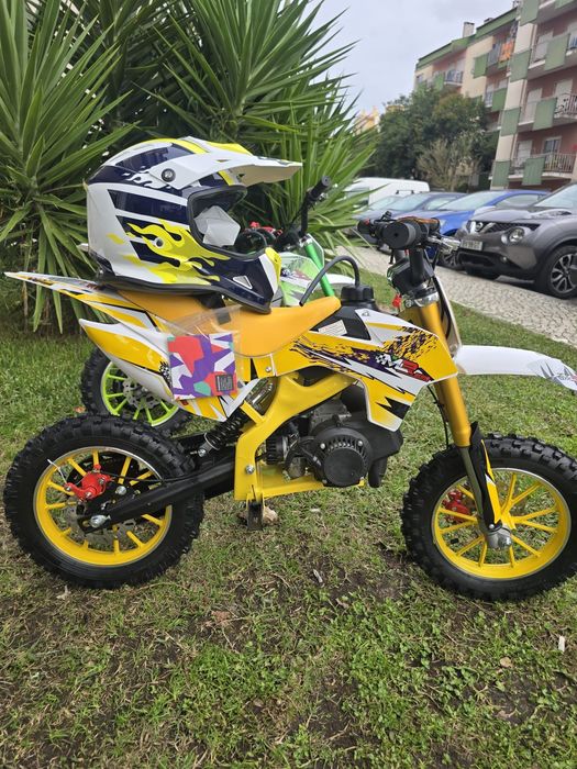 Mini moto cross de criança 50cc gasolina