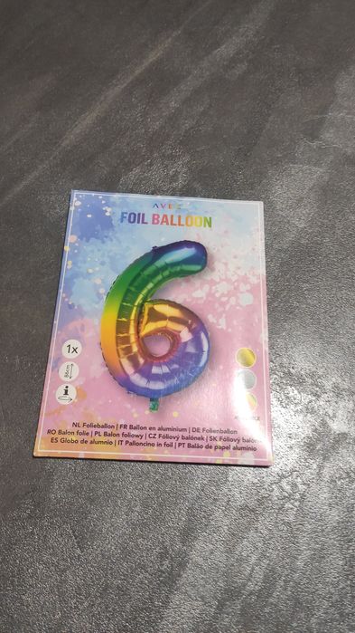 Balon foliowy z cyferką "6"