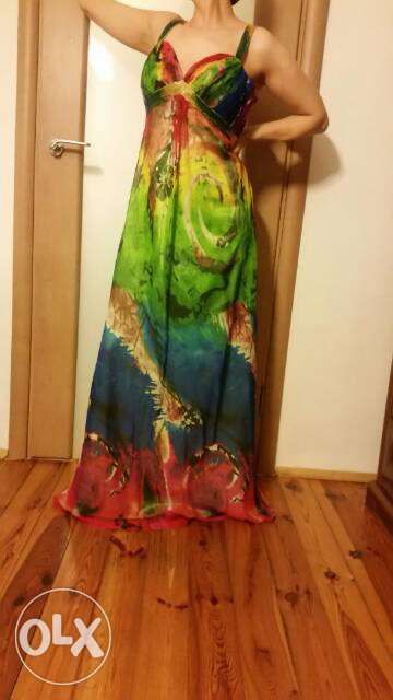 sukienka na wesele, wielokolorowa, wyjściowa Monnari multicolor 40L