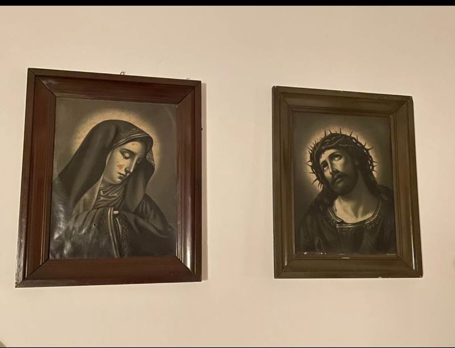 2 sztuki: Oleodruk Matka Boska i Jezus