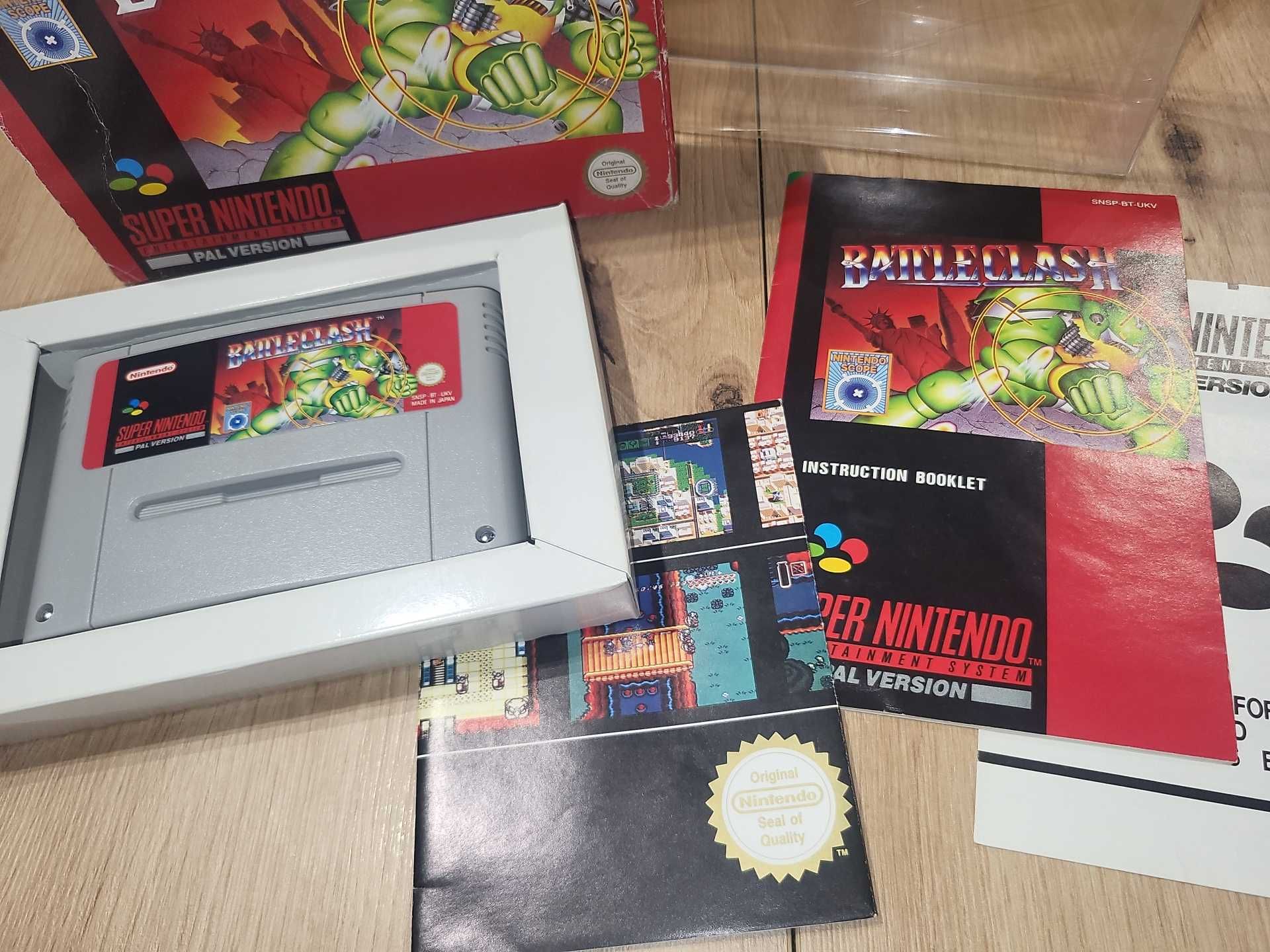 Gra Battle Clash - NINTENDO SNES - DB stan CIB Komplet +Protektor