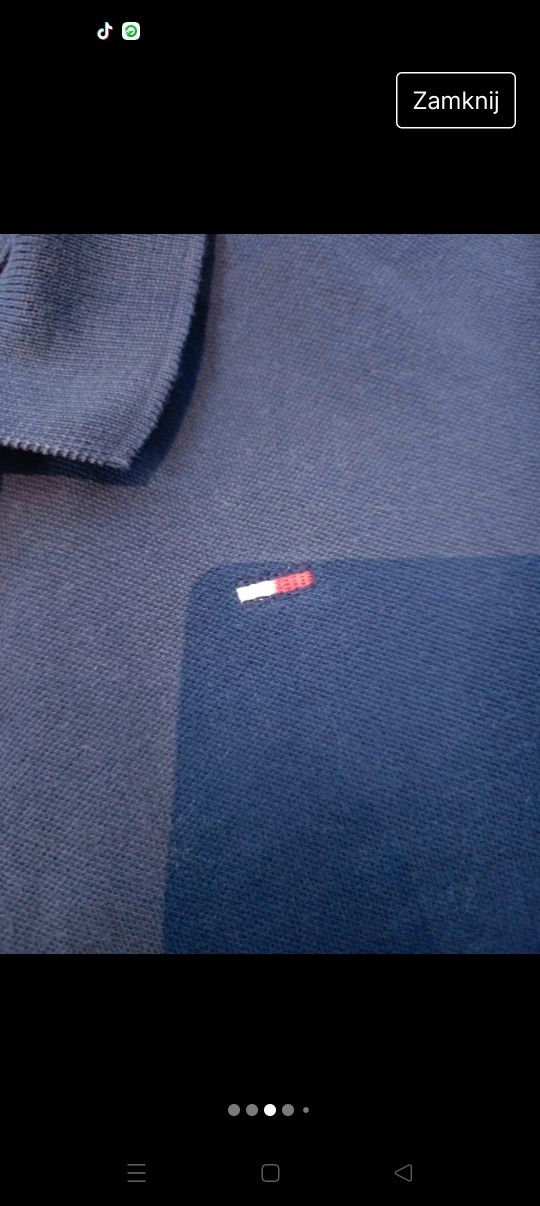 Tommy Hilfiger L polo longsleeve oryginalny