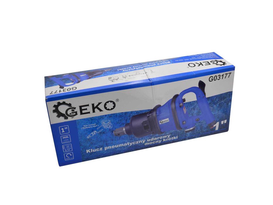 Пневматичний ударний гайковерт 1" G03177 + ударні головки 17-41мм 10шт