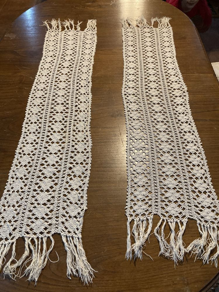 Conjunto de dois panos corridos em crochet