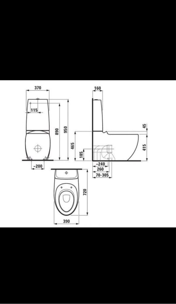 Унитаз компакт LAUFEN ALESSI ONE напольный (H8229764000001)
