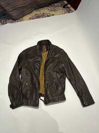 кожаная куртка Timberland кожанка коричневая