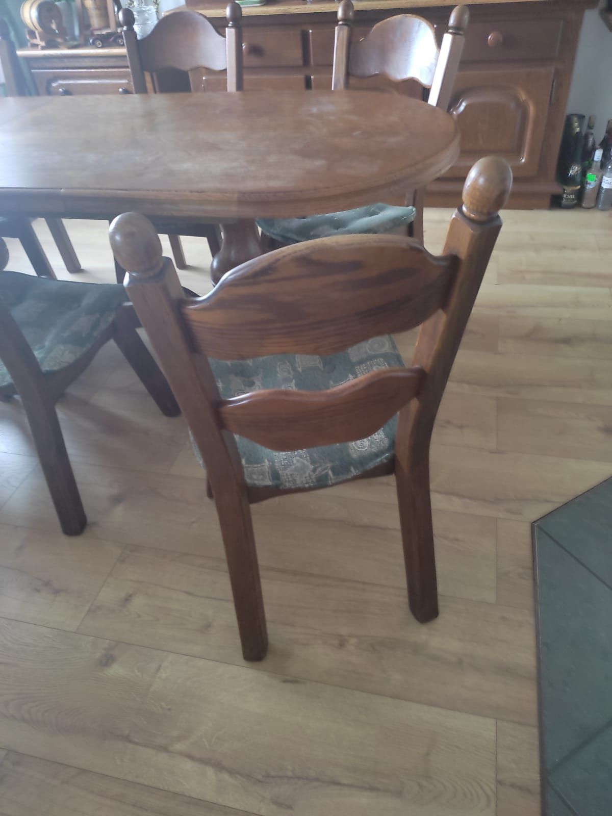Stół i 6 krzeseł drewnianych styl holenderski