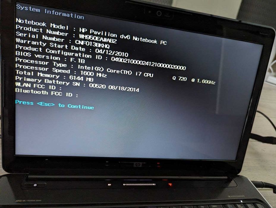 Laptop HP pavilion dv6-2193el Core i7/GT230M/6GB RAM/Cyrylica KB