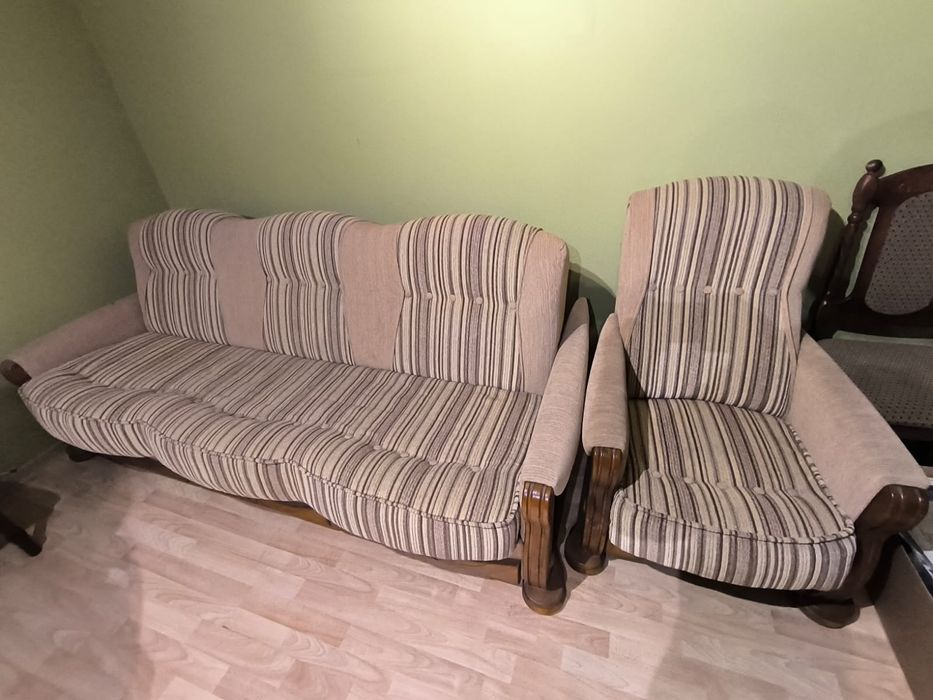 Kanapa rozkładana + fotel