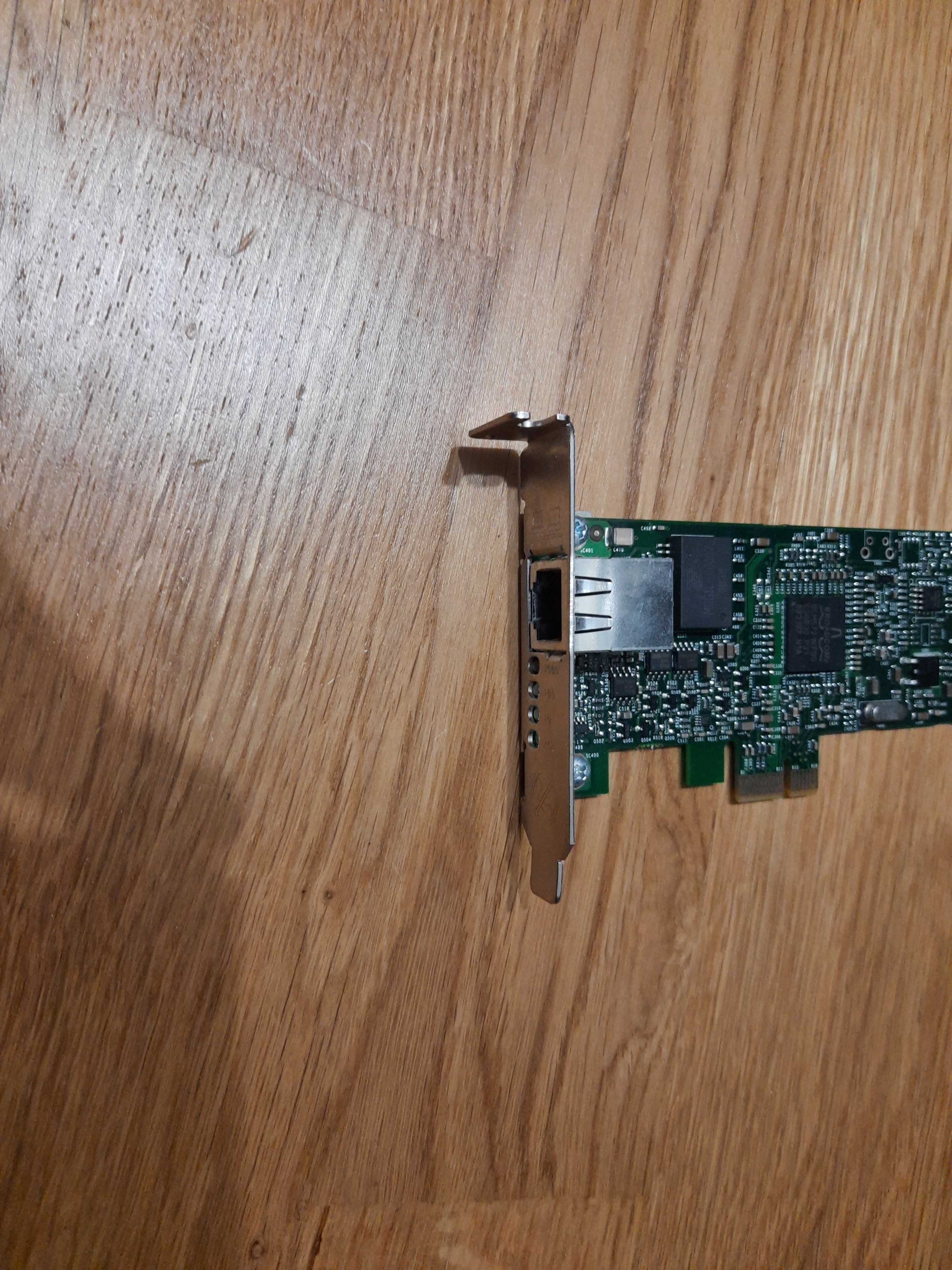 Низкопрофильная сетевая карта PCI-Express 1x 1Gbit в компактный SFF ПК