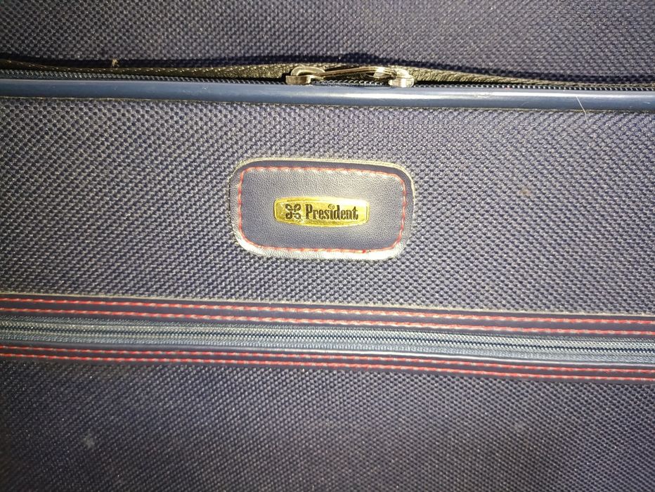 Валіза чоловіча фірмова PRESIDENT темносиня ділова ручна наплечний рем