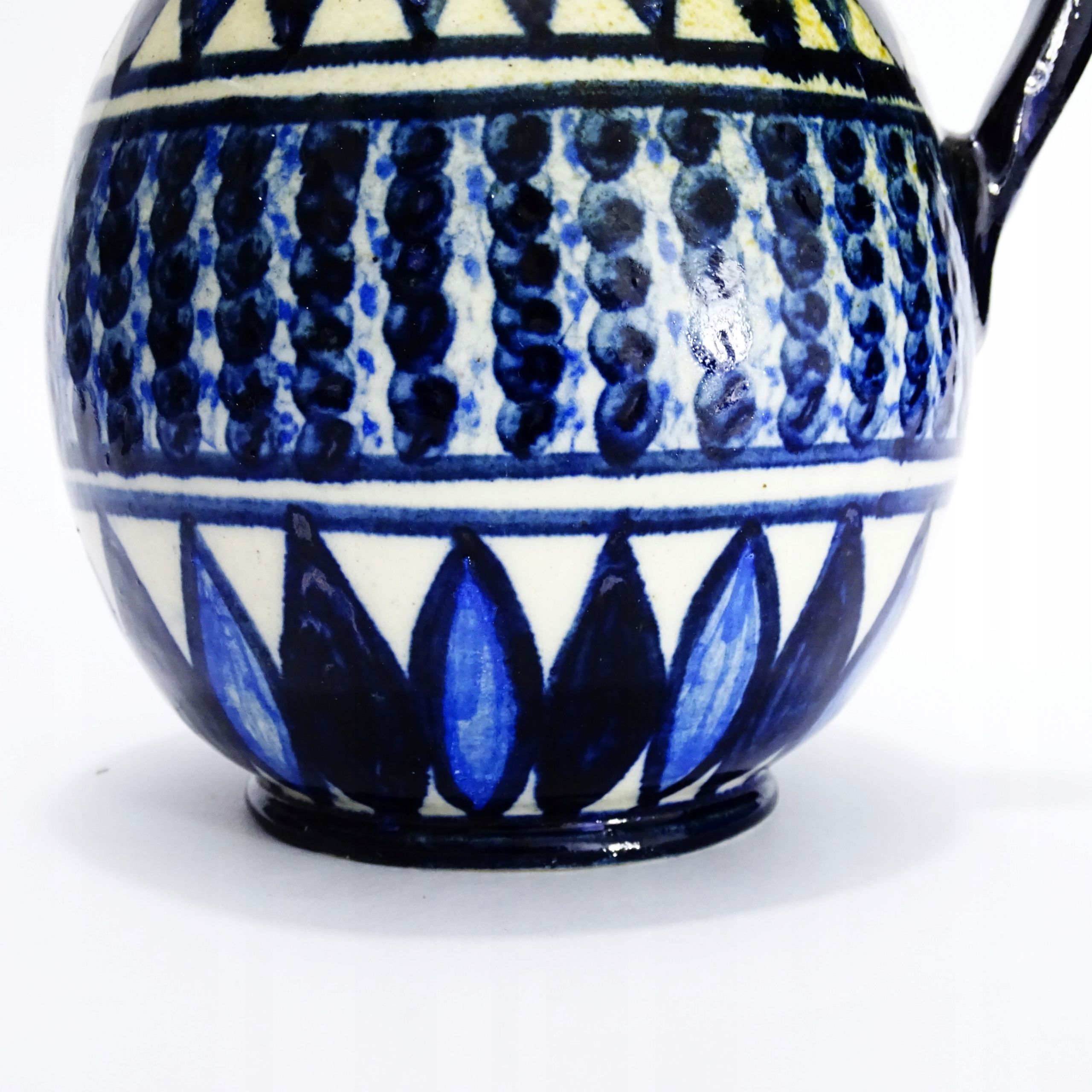 zabytkowy ceramiczny malowany dzbanek dzban