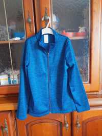 Decathlon cienka niebieska kurtka dla chłopca wiatrówka 128 cm 8 lat