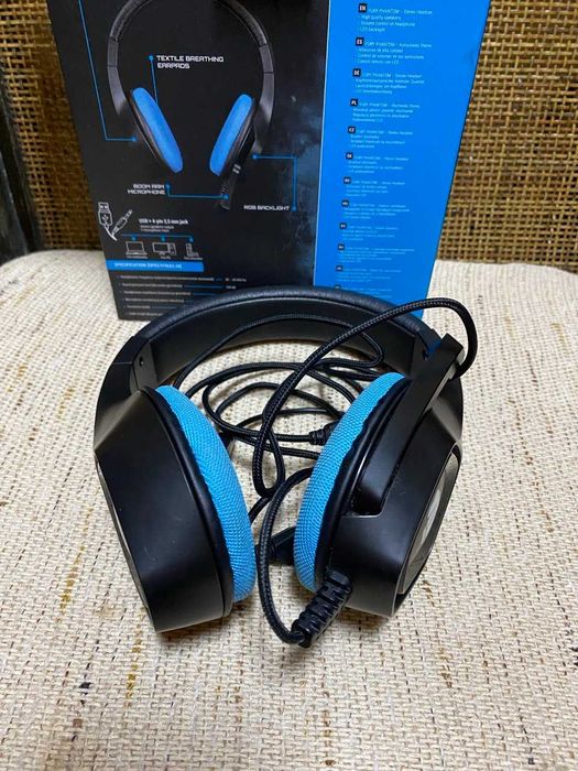Наушники Fury Phantom Blue проводные складные