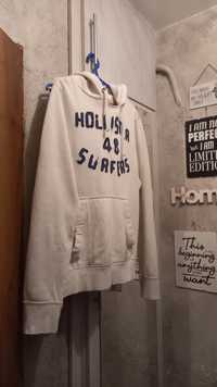 Bluza męska Hollister z kapturem biała rozmiar M