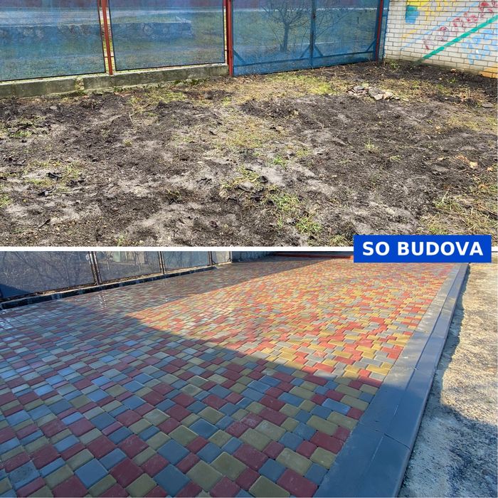 Укладання тротуарної плитки та бруківки ФЕМ Благоустрій Брусчатка